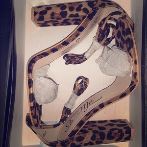 leopard heels (size 8 women’s)